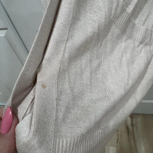 Women’s SEATON cardigan Seashell Size 1(small) Pink/tan Cashmere Bamboo Vintage - Picture 5 of 9